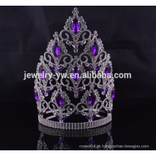 Acessórios de cabelo grosso china big rhinestone pageant crowns